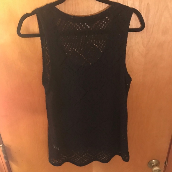 Express One Eleven Eyelet Scoop Neck Tank - Picture 5 of 6